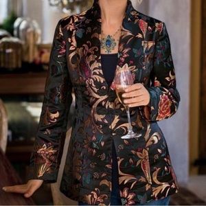 Soft Surroundings Brocade Asian Moon Dynasty Jacket Medium